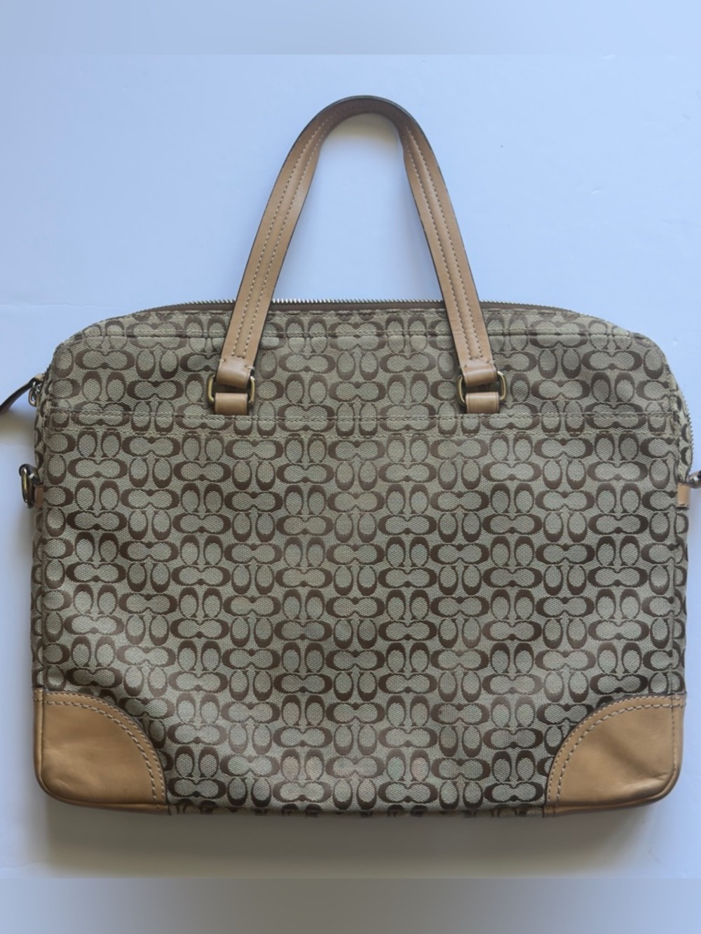 Coach F70288 Signature Canvas Laptop Briefcase